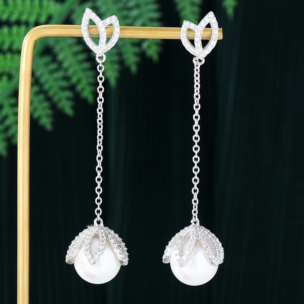 SisCathy Elegant Luxury Cubic Zirconia Bird Earrings Women Korean Fashion Pearl Hanging Earring Party Prom Jewelry Accessory
SisCathy Elegant Luxury Cubic Zirconia Bird Earrings Women Korean Fashion Pearl Hanging Earring Party Prom Jewelry Accessory