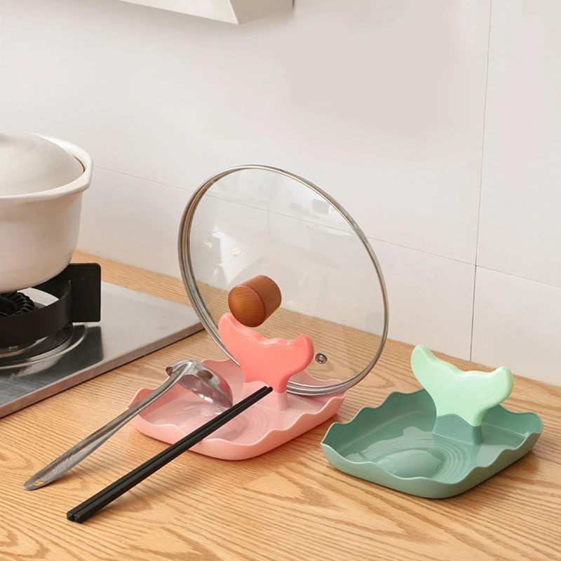 Fish Whale Tail Pot Lid Holder Multifunctional Spoon Rest Small Ladle Spatula Shelf Pan Cover Stand Kitchen Utensil Rack 
Fish Whale Tail Pot Lid Holder Multifunctional Spoon Rest Small Ladle Spatula Shelf Pan Cover Stand Kitchen Utensil Rack