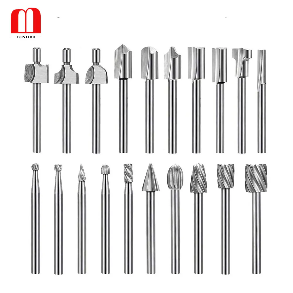 BINOAX 20Pcs Router Carbide Engraving Bits And Wood Router Bit Rotary Tools Accessories Woodworking Carving Carved Knife Cutter
BINOAX 20Pcs Router Carbide Engraving Bits And Wood Router Bit Rotary Tools Accessories Woodworking Carving Carved Knife Cutter