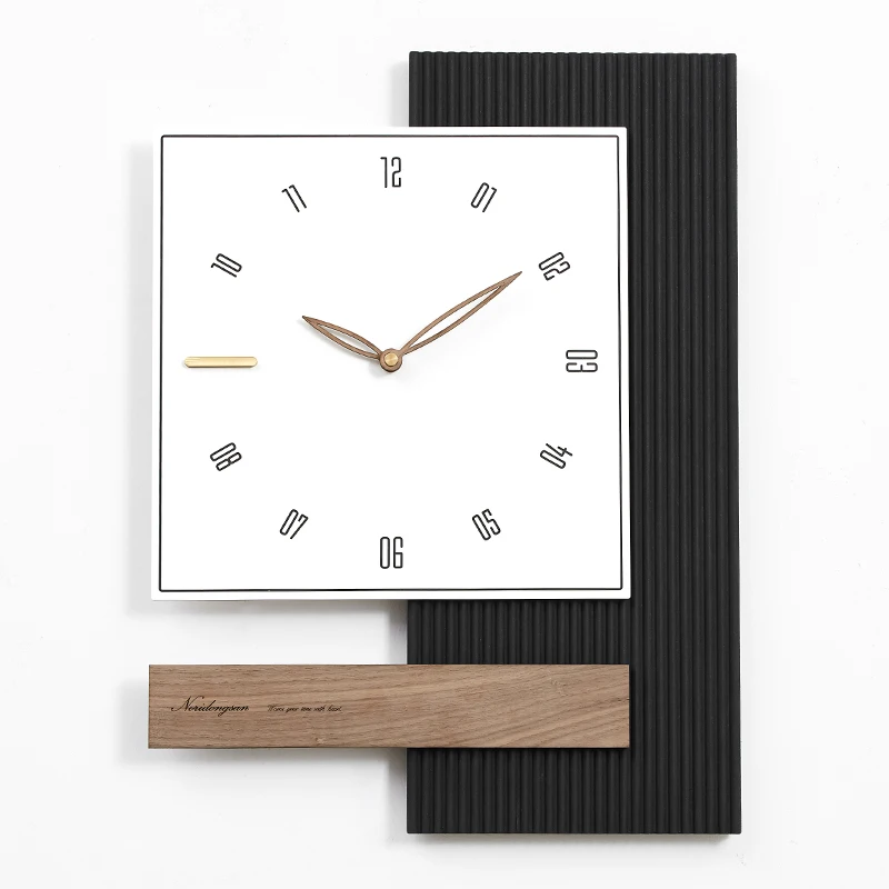 

Большие современные настенные часы, современный дизайн, креативные бесшумные часы, скандинавские деревянные часы, Настенный декор, украшен...