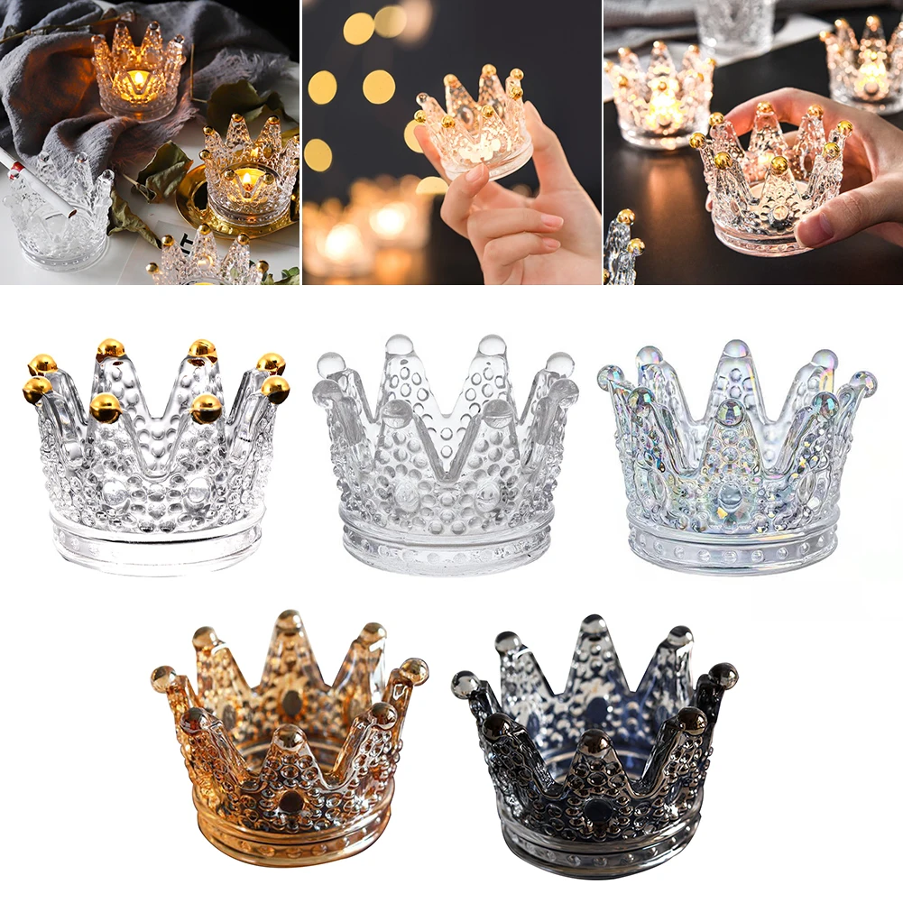 Glass Candlestick Crown Glass Tealight Holder Glass Candle Decoration Candle Holder Candlestick For Wedding Party Dinner
Glass Candlestick Crown Glass Tealight Holder Glass Candle Decoration Candle Holder Candlestick For Wedding Party Dinner