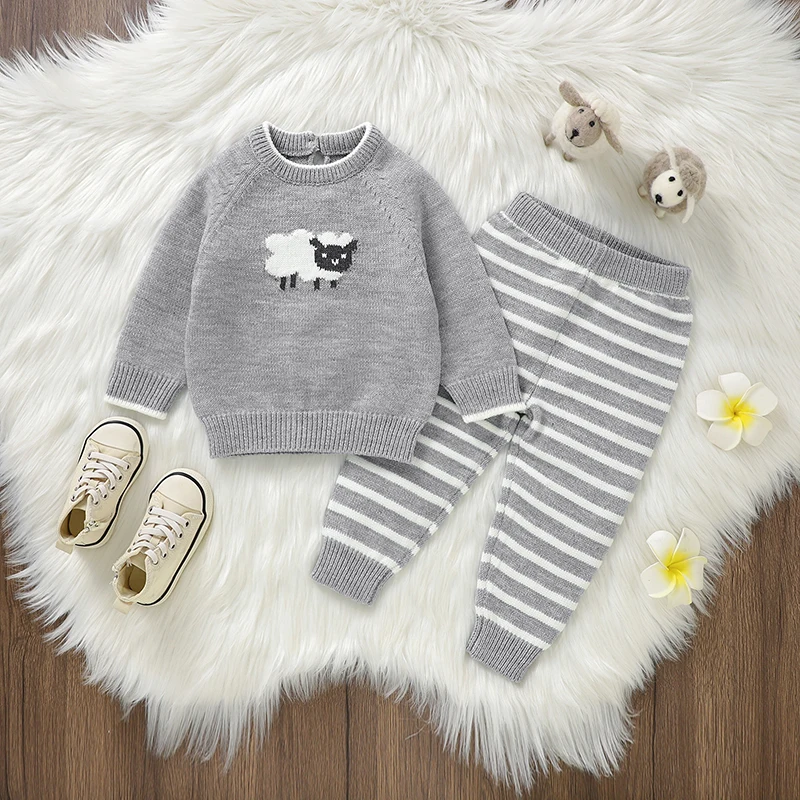 Baby Tracksuit Outfits Autumn Winter Casual Long Sleeves Sweaters Jumpers+Trousers Infant Boys Girls Sport Suit Toddler Knitwear
Baby Tracksuit Outfits Autumn Winter Casual Long Sleeves Sweaters Jumpers+Trousers Infant Boys Girls Sport Suit Toddler Knitwear