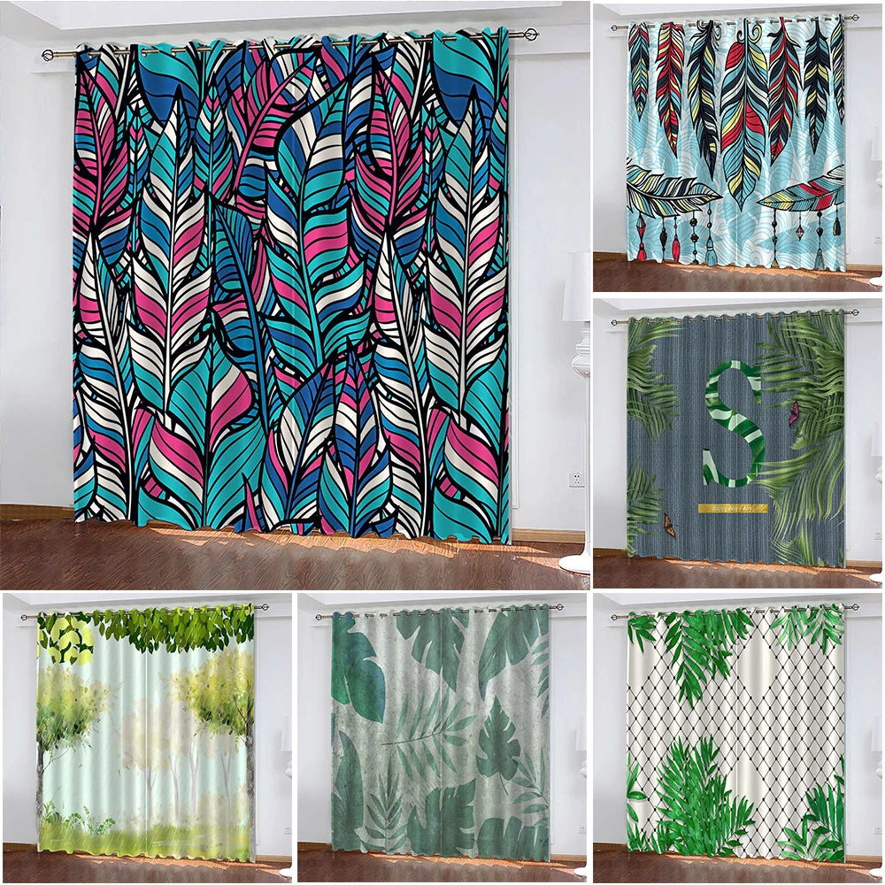 3D Print Plant Curtains Woven Blackout Curtains Biparting Open Curtains Living Room Cortina De Sombra Home Decoration
3D Print Plant Curtains Woven Blackout Curtains Biparting Open Curtains Living Room Cortina De Sombra Home Decoration
