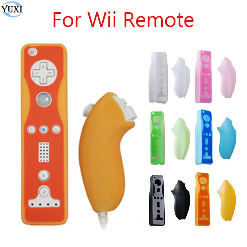 YuXi Soft Silicone Cover Case For Wii Remote Left Right Hand Controller Protective Sleeve Silicone Skin Shell
YuXi Soft Silicone Cover Case For Wii Remote Left Right Hand Controller Protective Sleeve Silicone Skin Shell