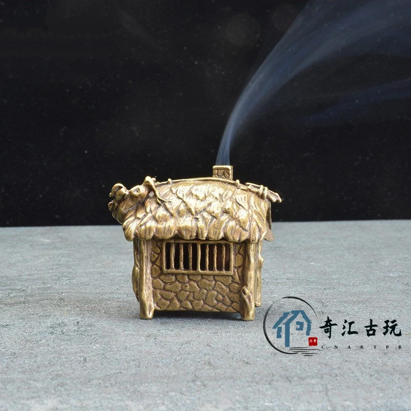 Печь для благовоний из чистой меди, сандаловое дерево, маленькая печь, настольное украшение 
Печь для благовоний из чистой меди, сандаловое дерево, маленькая печь, настольное украшение