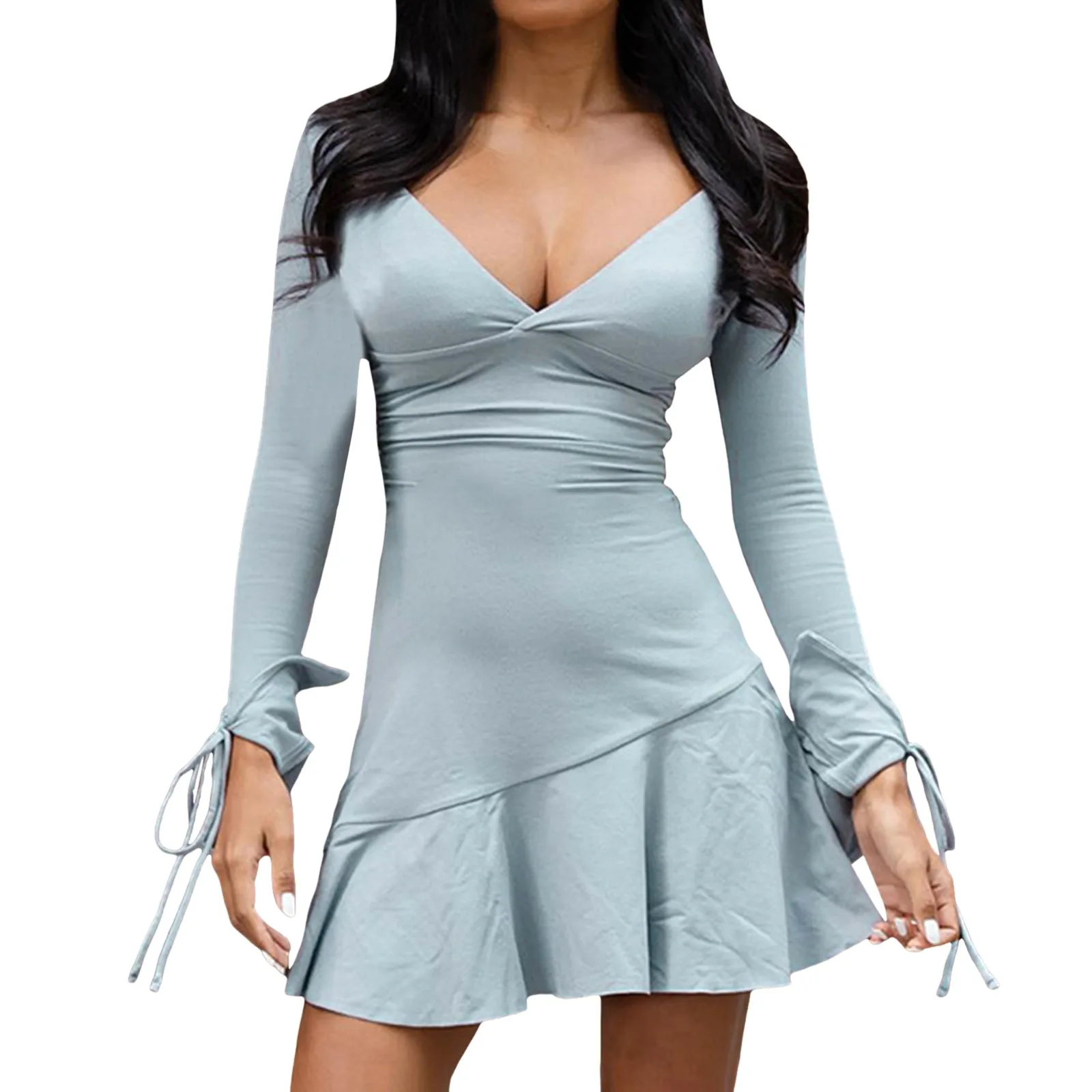 Women Sundresses Womens Sexy Bodycon Long Sleeve Ruched Womens Casual Long Sleeve Dresses Midi Dress Summer Swing Dresses Casual 
Women Sundresses Womens Sexy Bodycon Long Sleeve Ruched Womens Casual Long Sleeve Dresses Midi Dress Summer Swing Dresses Casual