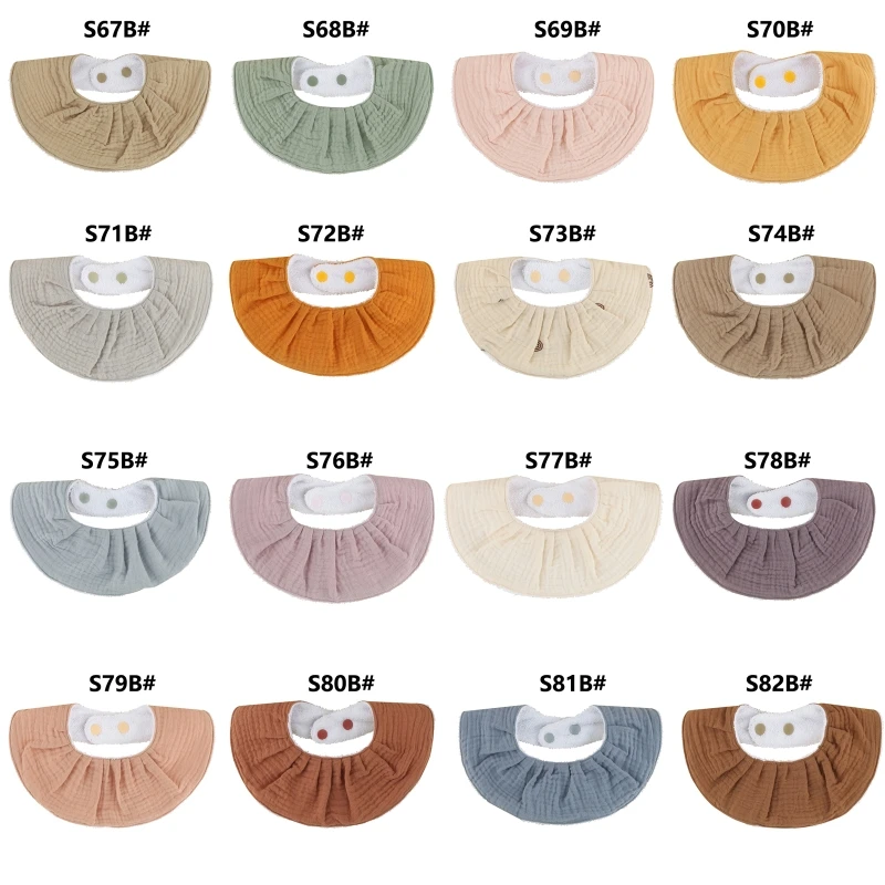 Muslin Adjustable Button Bandana Soft Cotton Solid Color Feeding Burp Cloth
Muslin Adjustable Button Bandana Soft Cotton Solid Color Feeding Burp Cloth