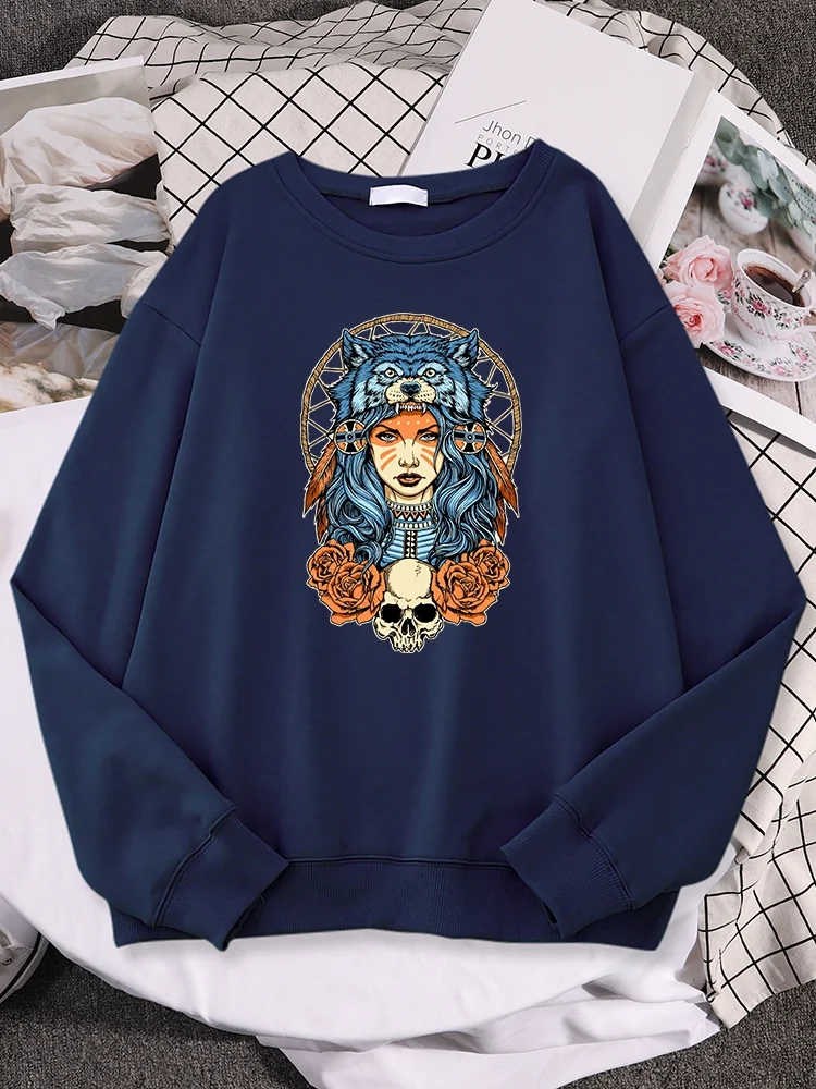 Girl With Wolf Fighting Tribe Skull Flower Print Women Hoody Anime Loose Clothes Fleece Cool Hoodie Comfortable Woman Sweatshirt
Girl With Wolf Fighting Tribe Skull Flower Print Women Hoody Anime Loose Clothes Fleece Cool Hoodie Comfortable Woman Sweatshirt
