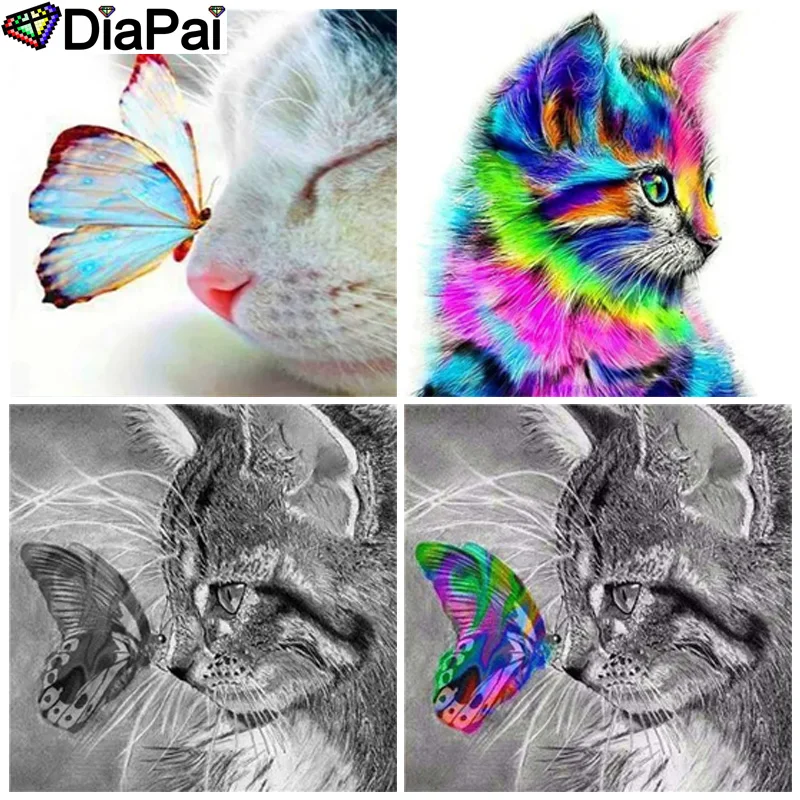 DIAPAI 5D Diamond Embroidery Needlework Kit "Animal Cat Butterfly" Diy Diamond Painting Cross Stitch Home Decoration Gift
DIAPAI 5D Diamond Embroidery Needlework Kit "Animal Cat Butterfly" Diy Diamond Painting Cross Stitch Home Decoration Gift