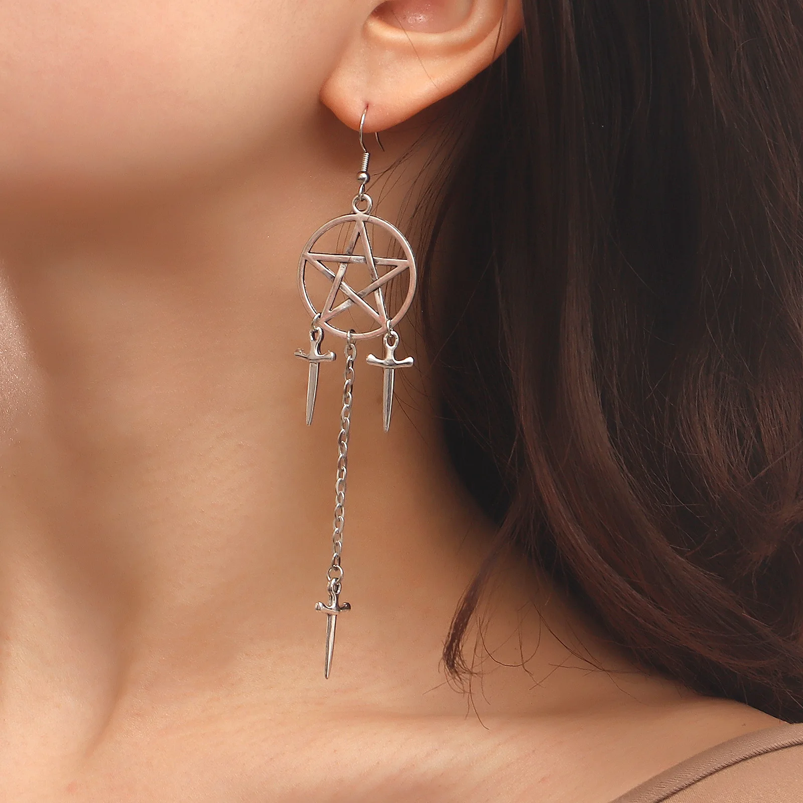 Fashion Geometric Exaggerated Tassel Cross Star Pendant Earrings for Women Large Disc Star Earrings Dangle Earrings
Fashion Geometric Exaggerated Tassel Cross Star Pendant Earrings for Women Large Disc Star Earrings Dangle Earrings