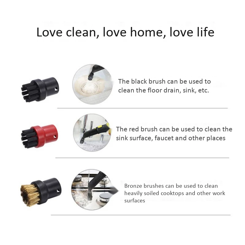 3Pcs Nozzle Nylon Brass Bristle Brushes For Karcher SC1 SC2 SC3 SC4 SC5 SC7 Easyfix Mop Cloth Rags Steam Cleaner Parts
3Pcs Nozzle Nylon Brass Bristle Brushes For Karcher SC1 SC2 SC3 SC4 SC5 SC7 Easyfix Mop Cloth Rags Steam Cleaner Parts