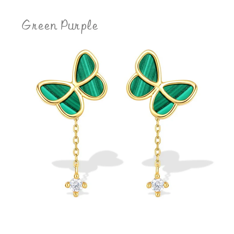 Green Butterfly Earrings s925 Sterling Silver Vintage Malachite Stud Earrings for Women Clear CZ Fashion Earrings Fine Jewelry 
Green Butterfly Earrings s925 Sterling Silver Vintage Malachite Stud Earrings for Women Clear CZ Fashion Earrings Fine Jewelry