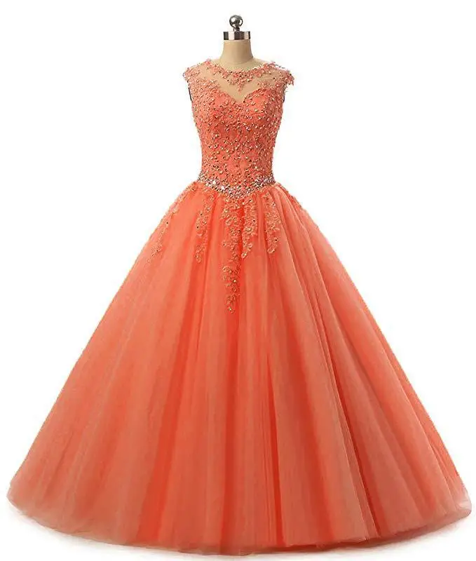 Индивидуальные цветные иллюзионные тюлевые платья Quinceanera женские бальные для