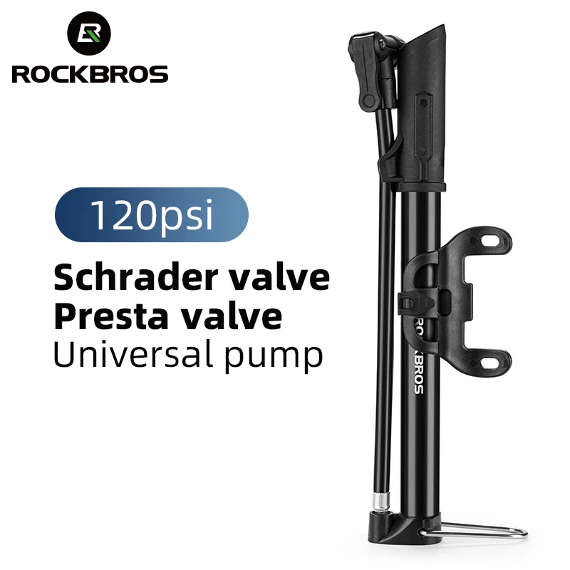 ROCKBROS Portable Bicycle Pump MTB Bike Inflator Schrader Presta Valve Aluminum Alloy 120PSI Road Cycling Tire Foot Air Pump
ROCKBROS Portable Bicycle Pump MTB Bike Inflator Schrader Presta Valve Aluminum Alloy 120PSI Road Cycling Tire Foot Air Pump