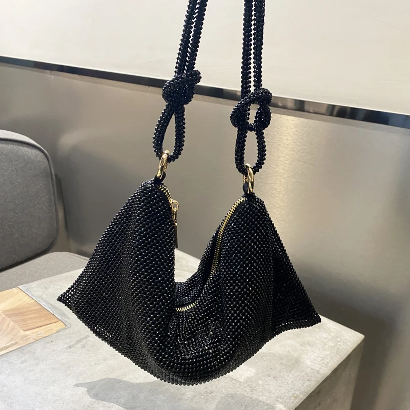 Handle Rhinestones Evening Clutch Bag silver Shiny Crystal Dinner Party Wedding Purses and Handbag Luxury Designer Shoulder Bag
Handle Rhinestones Evening Clutch Bag silver Shiny Crystal Dinner Party Wedding Purses and Handbag Luxury Designer Shoulder Bag