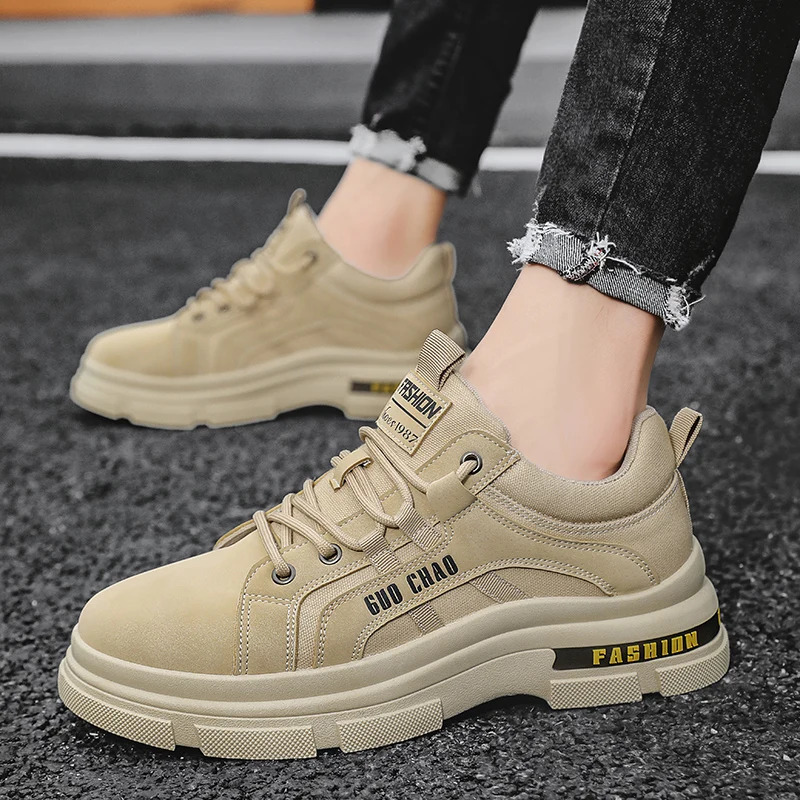 Autumn Low-top Plush Warm Tooling Shoes Men's Fashion Casual Ankle Boots Comfortable Non-slip Damping Outdoor Male Sports Shoes 
Autumn Low-top Plush Warm Tooling Shoes Men's Fashion Casual Ankle Boots Comfortable Non-slip Damping Outdoor Male Sports Shoes