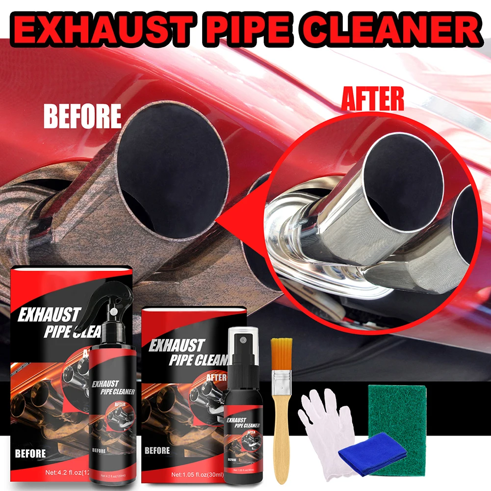 30/120ml Car Motorcycle Exhaust Pipe Rust Remover Exhaust Pipe Cleaner Agent with Rubber Gloves Brush Auto Maintenance Tool Set
30/120ml Car Motorcycle Exhaust Pipe Rust Remover Exhaust Pipe Cleaner Agent with Rubber Gloves Brush Auto Maintenance Tool Set