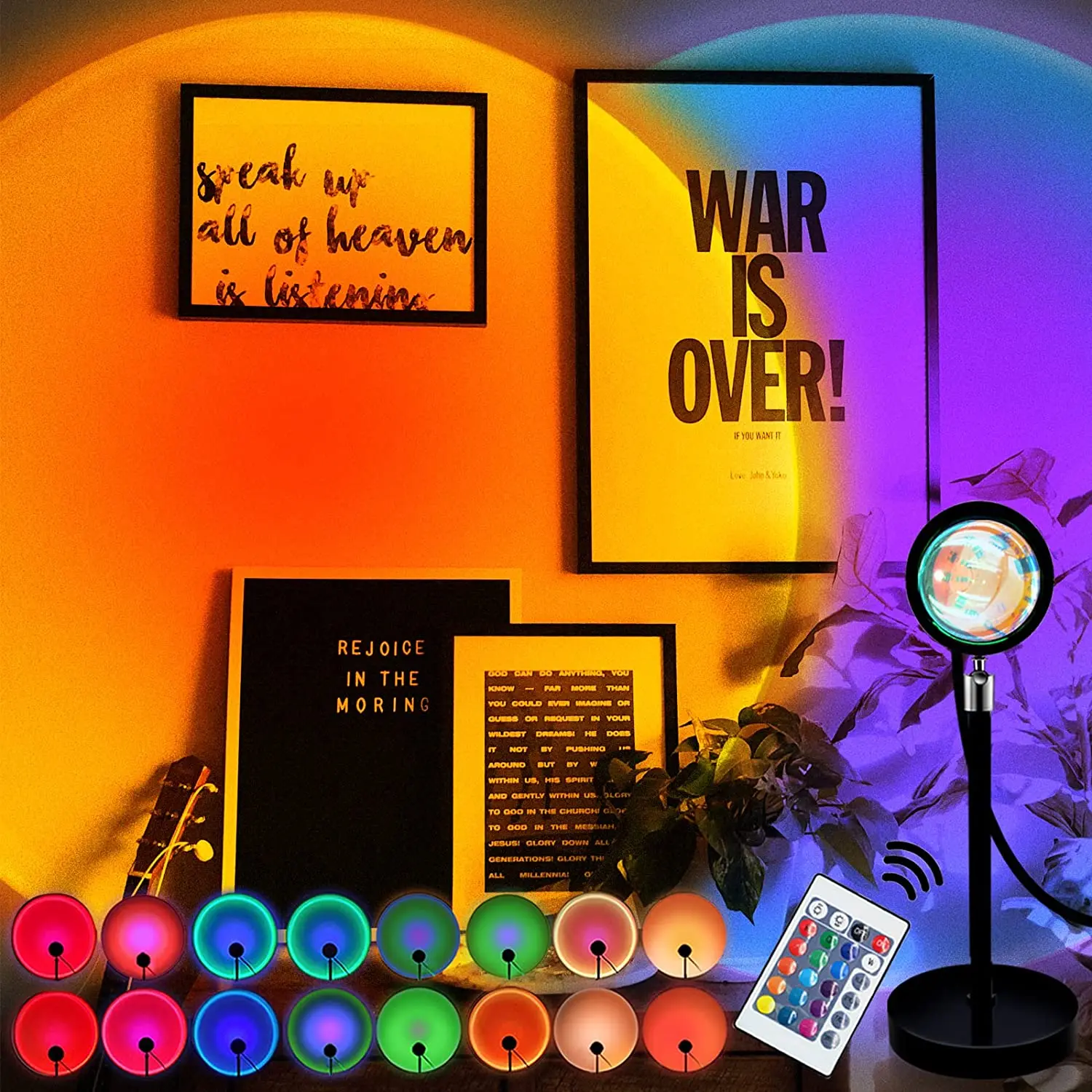 16 Colors LED Sunset Projection Lamp Smart Sunset Lamp Projection APP + Remote Control 360 Degree Rotation Night Light For Room
16 Colors LED Sunset Projection Lamp Smart Sunset Lamp Projection APP + Remote Control 360 Degree Rotation Night Light For Room