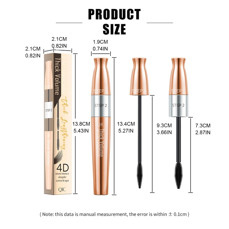 4D Silk Fiber Lash Waterproof 2 in 1 Mascara for Natural Thicking and Lengthening Eye Lashes for Charming Eye Make Up
4D Silk Fiber Lash Waterproof 2 in 1 Mascara for Natural Thicking and Lengthening Eye Lashes for Charming Eye Make Up