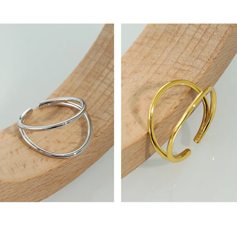 925 Sterling Silver Double Layer Trendy Rings Gold For Women Handmade Anillos Plata De Ley Jewelry Accessories Joias Ouro 18k
925 Sterling Silver Double Layer Trendy Rings Gold For Women Handmade Anillos Plata De Ley Jewelry Accessories Joias Ouro 18k