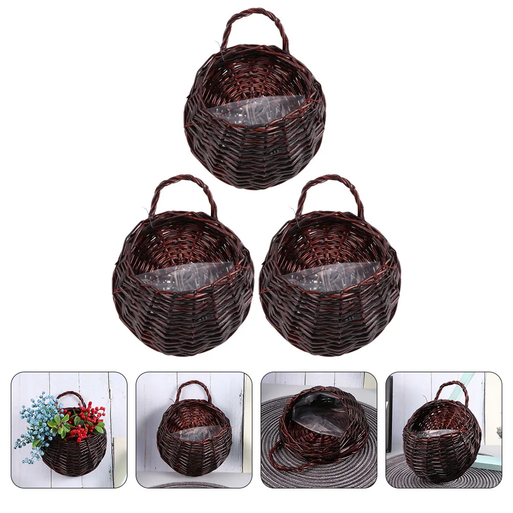 3 Pcs Woven Handmade Baskets Wall Storage Decorative Hanging Home Field Fruit Vegetable Kitchen Sundries Liuten 
3 Pcs Woven Handmade Baskets Wall Storage Decorative Hanging Home Field Fruit Vegetable Kitchen Sundries Liuten