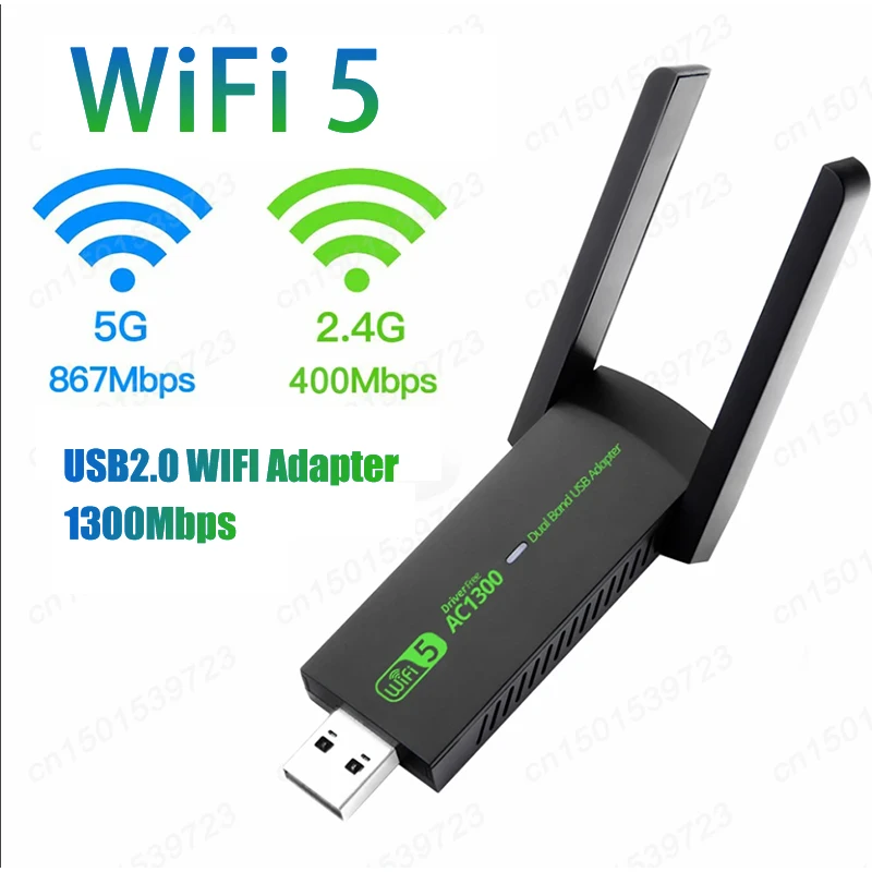 WiFi USB 3.0 Adapter 1300Mbps Dual-Band 2.4GHz&5GHz Wifi Usb For PC Desktop Laptop Network Card Wireless WiFi Dongle Receiver
WiFi USB 3.0 Adapter 1300Mbps Dual-Band 2.4GHz&5GHz Wifi Usb For PC Desktop Laptop Network Card Wireless WiFi Dongle Receiver
