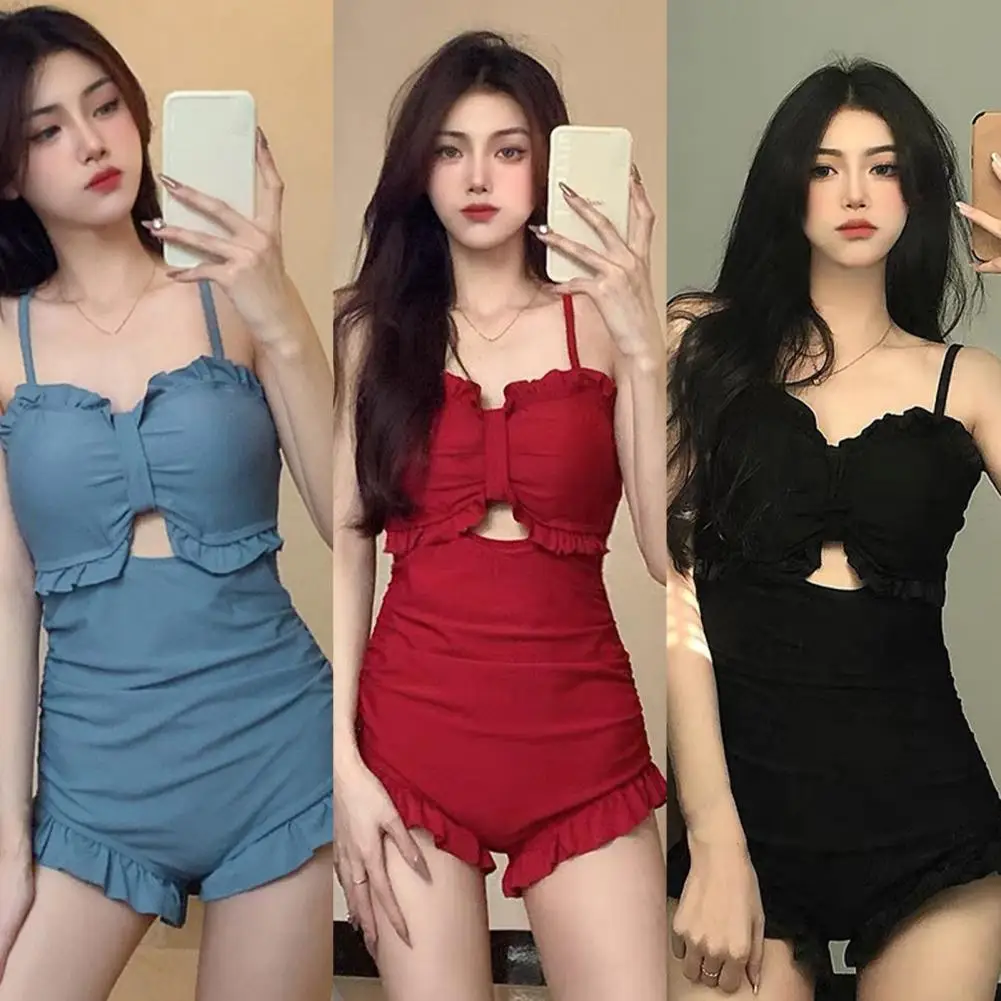 Popular Women Swimsuit Hollow Out Lace-up Ladies Pure Color Sling Swimsuit
Popular Women Swimsuit Hollow Out Lace-up Ladies Pure Color Sling Swimsuit