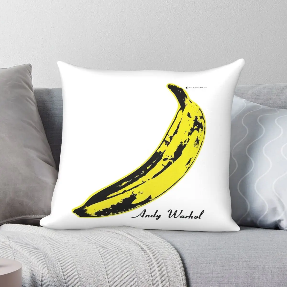 

Andy Warhol The Banana Square Pillowcase Polyester Linen Velvet Printed Zip Decor Throw Pillow Case Bed Cushion Cover Wholesale