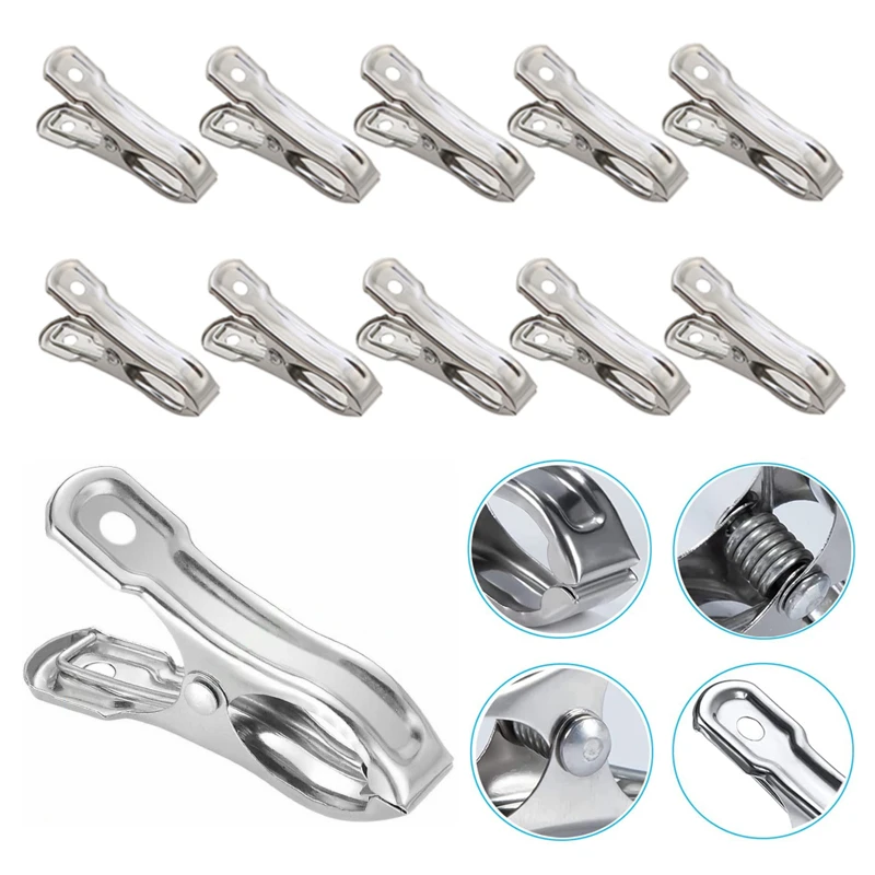 Stainless Steel Clothespin Clothes Pegs Rack Bed Sheet Clips Thick Clothes Clip Bed Sheet Holder Home Storage Organization
Stainless Steel Clothespin Clothes Pegs Rack Bed Sheet Clips Thick Clothes Clip Bed Sheet Holder Home Storage Organization