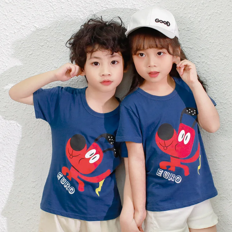 2022 Pure Cotton Cartoon Short Sleeve Leisure Crew Neck T-shirt For Teenager New Summer Dinosaur Dog Unisex Children's Clothing
2022 Pure Cotton Cartoon Short Sleeve Leisure Crew Neck T-shirt For Teenager New Summer Dinosaur Dog Unisex Children's Clothing