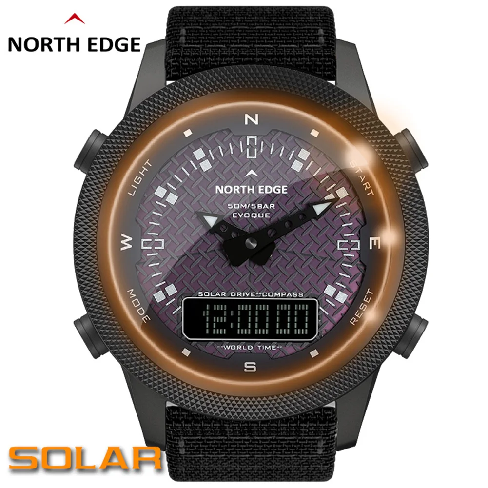 NORTH EDGE Men Digital Solar Watch Mens Outdoor Sport Watches Full Metal Waterproof 50M Compass Countdown Stopwatch Smart Watch
NORTH EDGE Men Digital Solar Watch Mens Outdoor Sport Watches Full Metal Waterproof 50M Compass Countdown Stopwatch Smart Watch