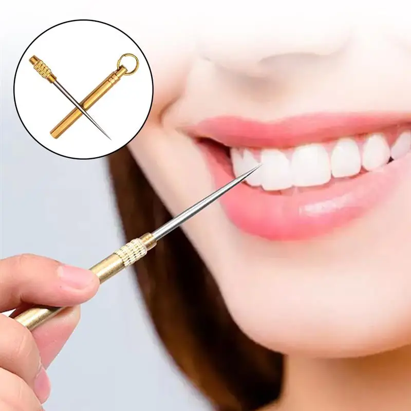 Portable Multifunctional Toothpick Titanium Outdoor Bottle Fruit Fork Camping Tool Toothpick Tube Stronger Than Dental Floss
Portable Multifunctional Toothpick Titanium Outdoor Bottle Fruit Fork Camping Tool Toothpick Tube Stronger Than Dental Floss