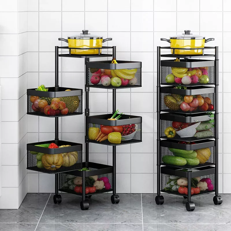 Storage Rack Floor Mobile Rotate Kitchen Vegetable Fruit Basket Bathroom Living Room Sundries Storage Rack Kitchen Organizer
Storage Rack Floor Mobile Rotate Kitchen Vegetable Fruit Basket Bathroom Living Room Sundries Storage Rack Kitchen Organizer