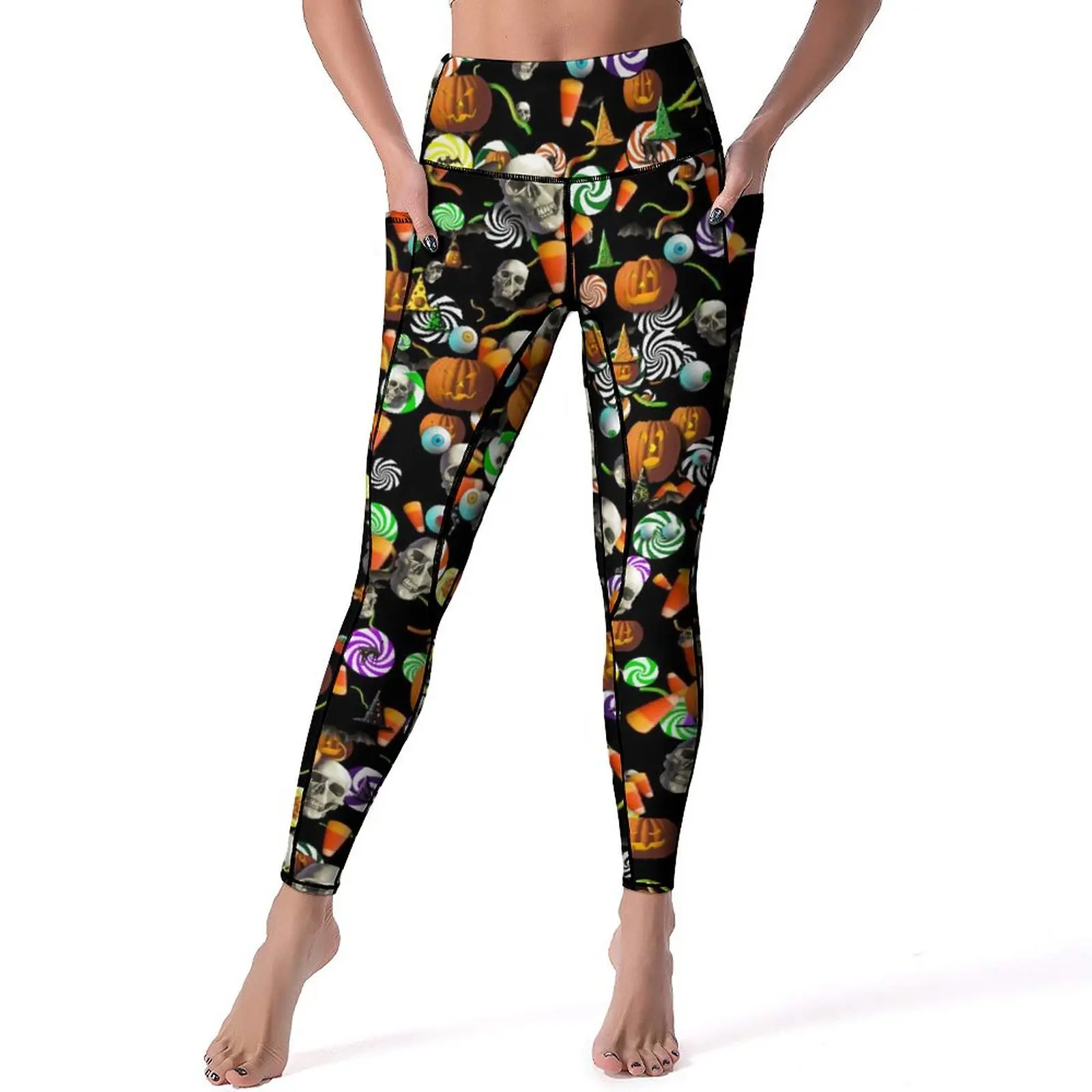 Creepy Halloween Leggings Skulls And Pumpkins Workout Yoga Pants Female Push Up Novelty Leggins Stretch Graphic Sports Tights
Creepy Halloween Leggings Skulls And Pumpkins Workout Yoga Pants Female Push Up Novelty Leggins Stretch Graphic Sports Tights