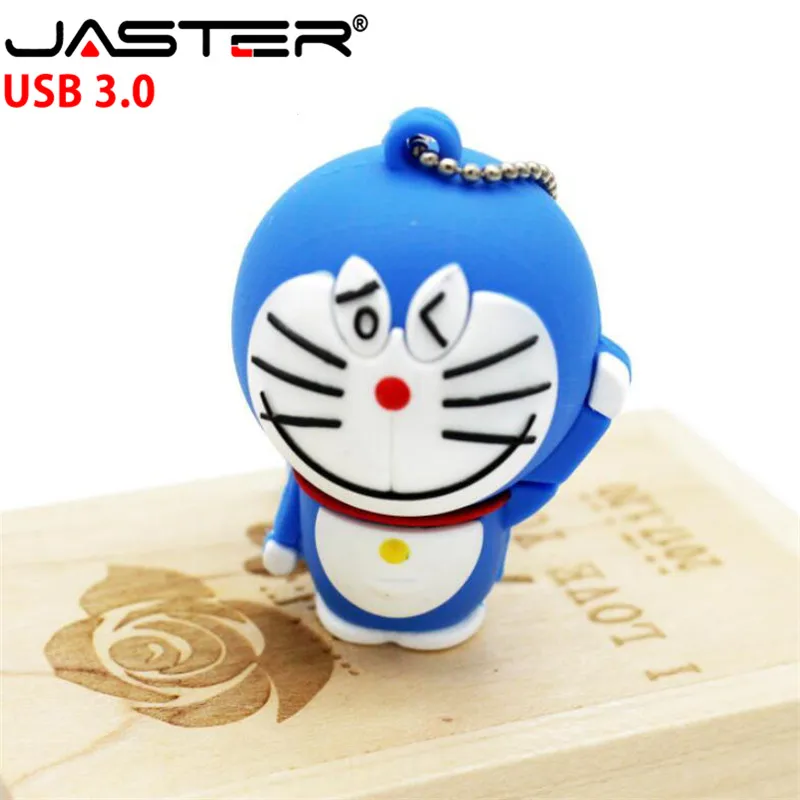 Флэш-накопитель JASTER 3,0, бесплатная доставка, флэш-накопитель Doraemon 4 ГБ 8 ГБ 16 ГБ 32 ГБ 64 ГБ, флэш-накопитель usb 3,0 с мультяшным котом, милые Креативные флэшки