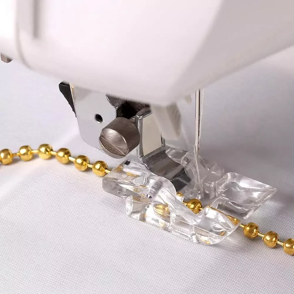 Pearls and Sequins Sewing Machine Presser Foot - Fits All Low Shank Snap-On Singer, Brother, Babylock, Janome
Pearls and Sequins Sewing Machine Presser Foot - Fits All Low Shank Snap-On Singer, Brother, Babylock, Janome