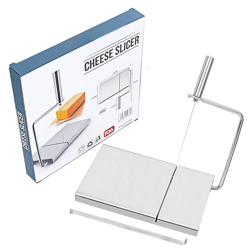 With Graduated Stainless Steel Cheese Cutter Cheese And Butter Cutting Table Sausage And Ham Cutting Knife
With Graduated Stainless Steel Cheese Cutter Cheese And Butter Cutting Table Sausage And Ham Cutting Knife