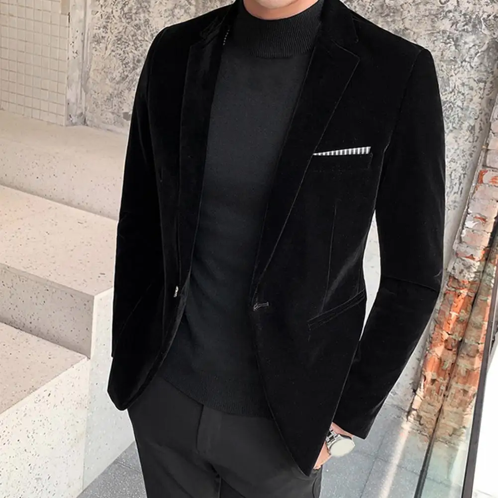 Men Blazer Long Sleeve Spring Fine Stitching Velvet Lapel Suit Coat Men Suit Coat for Wedding
Men Blazer Long Sleeve Spring Fine Stitching Velvet Lapel Suit Coat Men Suit Coat for Wedding