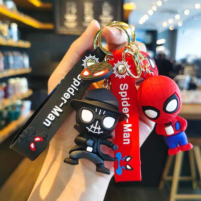 

Disney Marvel Spider-Man Keychain Cartoon Comics Avengers Superhero Ornament Creative Car Key Chain Bag Charm Accessories
