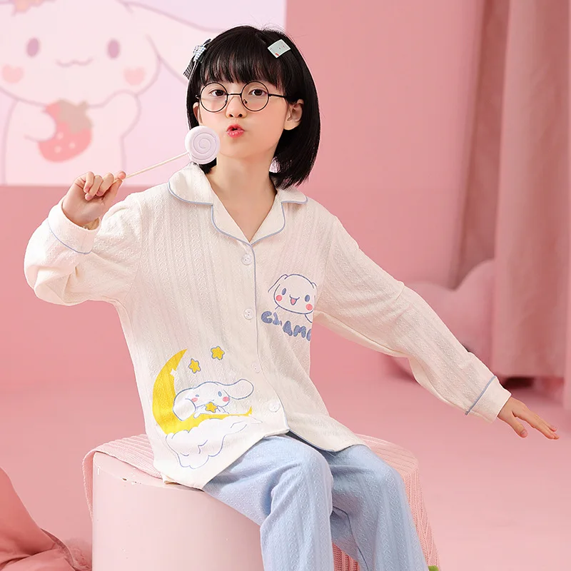 2023New Spring and Autumn Sanrioed Cinnamoroll Kids Pajamas Kawaii Anime Cartoon Girl Long Sleeve Homewear Pajamas Birthday Gift 
2023New Spring and Autumn Sanrioed Cinnamoroll Kids Pajamas Kawaii Anime Cartoon Girl Long Sleeve Homewear Pajamas Birthday Gift