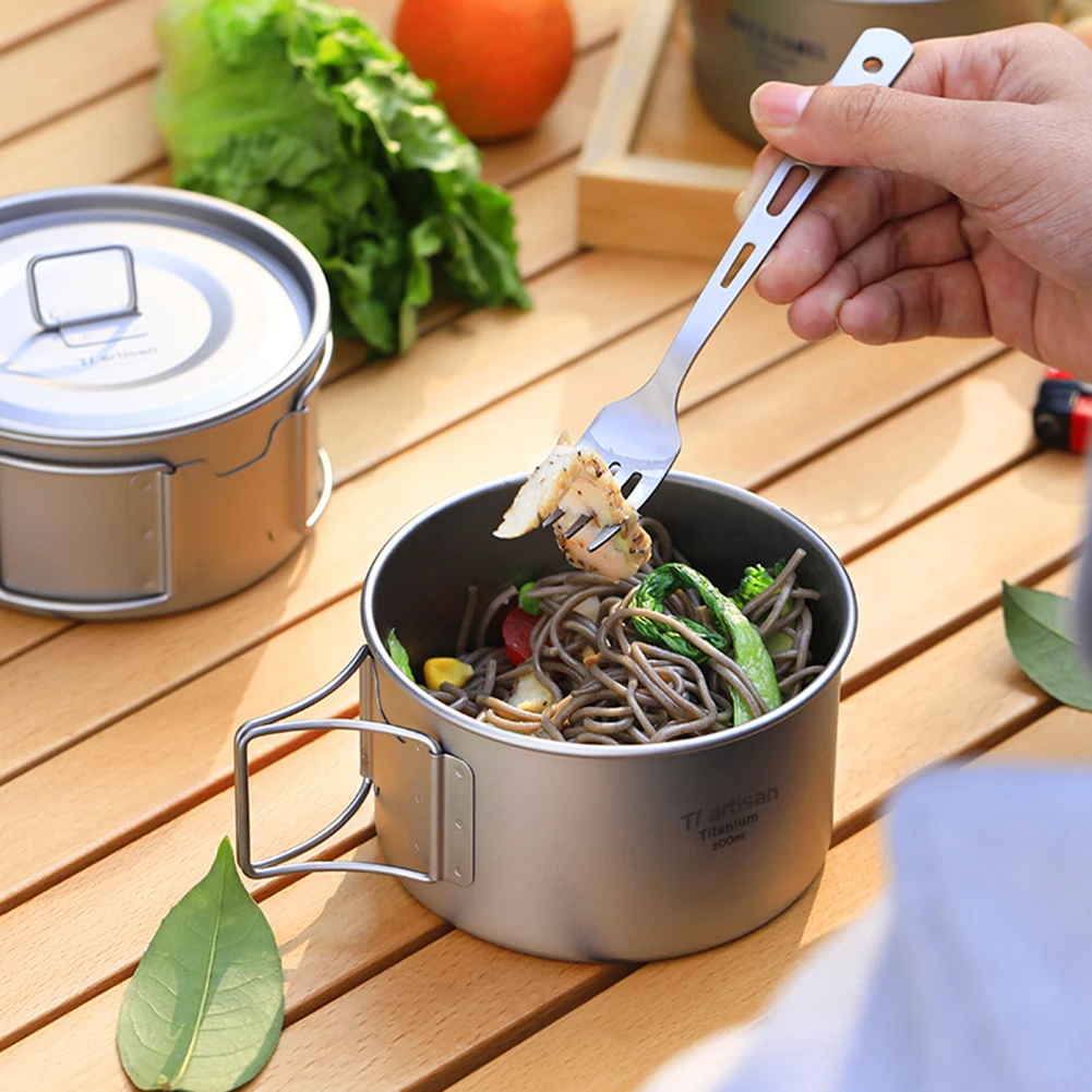 Titanium Bowl With Folding Handle Portable Camping Tableware Dinner Food Container Picnic Cookware Outdoor Camping Bowl
Titanium Bowl With Folding Handle Portable Camping Tableware Dinner Food Container Picnic Cookware Outdoor Camping Bowl