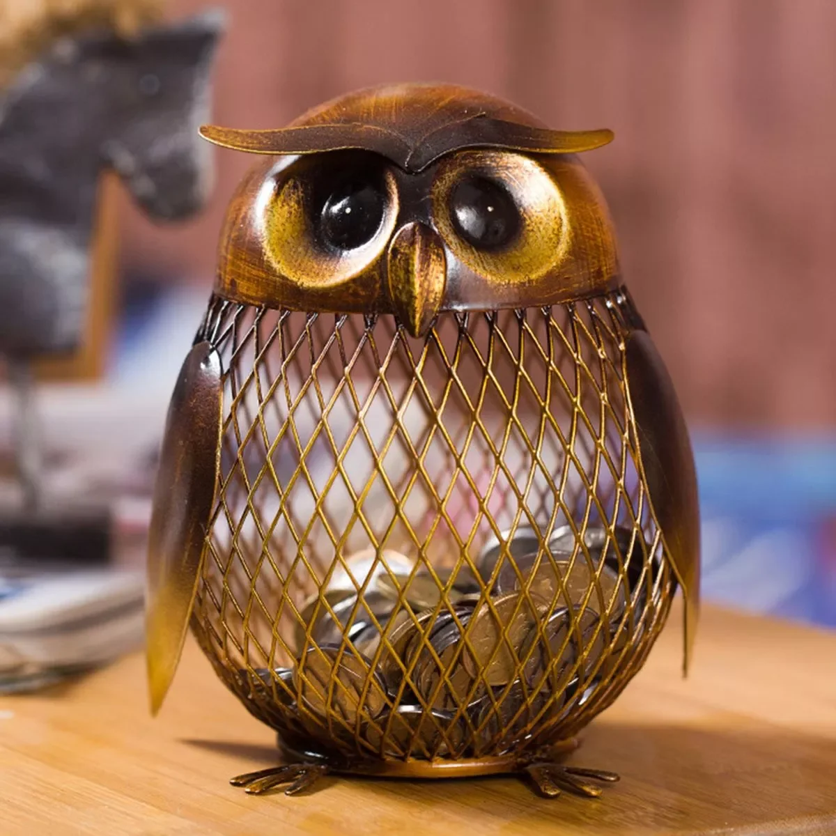 Owl Shaped Piggy Bank Metal Coin Money Saving Box Jar Coins Storage Box Home Decoration Figurines Craft Christmas Gift For Kids
Owl Shaped Piggy Bank Metal Coin Money Saving Box Jar Coins Storage Box Home Decoration Figurines Craft Christmas Gift For Kids