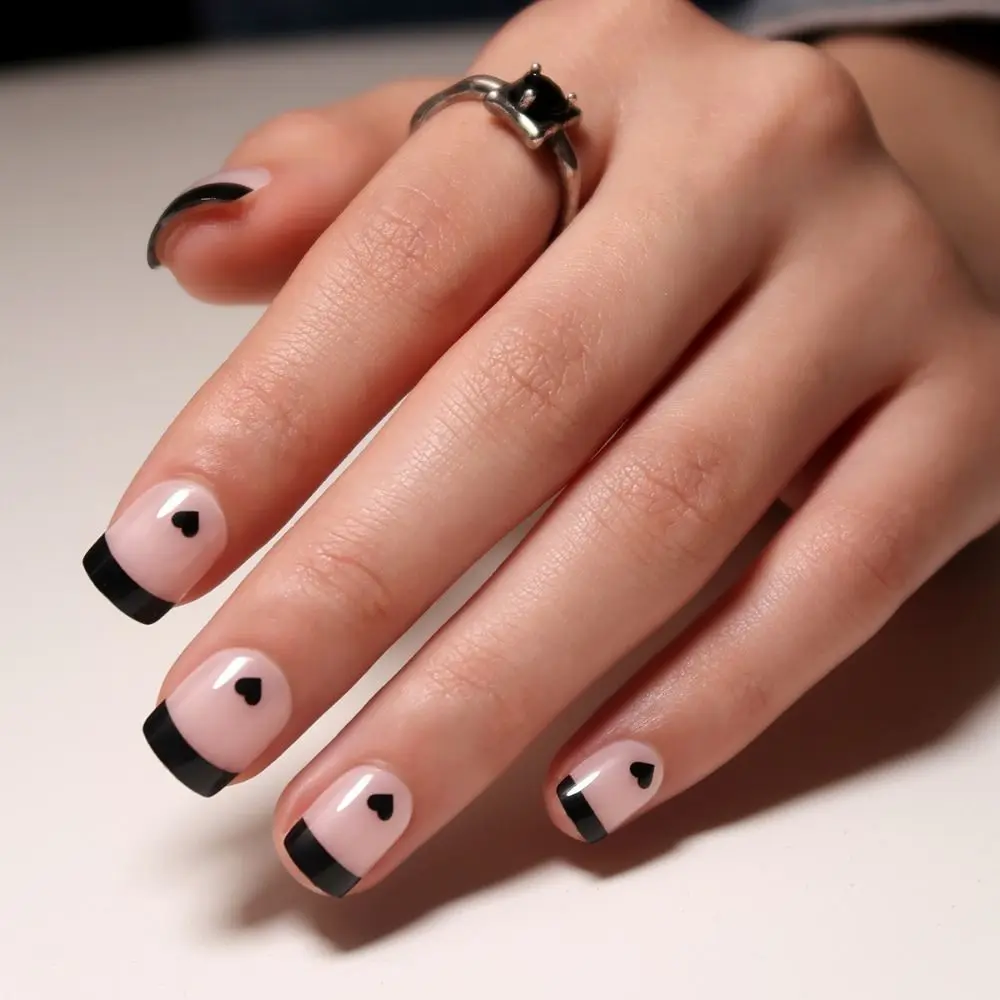 HEALLOR 24pcs Nail Tips Love Heart Fake Nials Press on Nails False Nails French Short Square Black White
HEALLOR 24pcs Nail Tips Love Heart Fake Nials Press on Nails False Nails French Short Square Black White