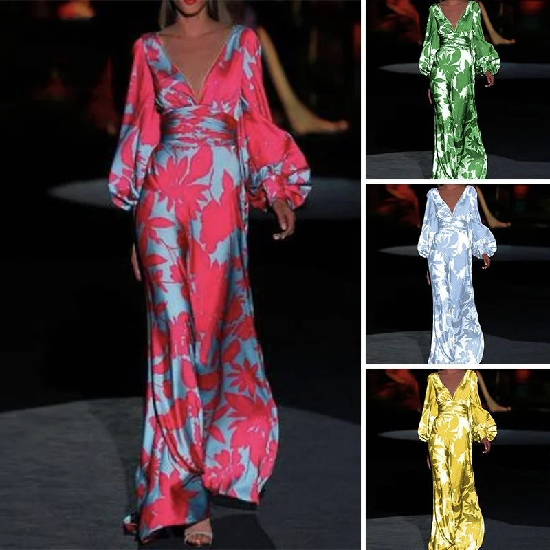 Middle East Fashion Printed Sexy Deep V Neck High Waist Long Sleeved Evening Dresses Lady Casual Cocktail Party Robes De Soire
Middle East Fashion Printed Sexy Deep V Neck High Waist Long Sleeved Evening Dresses Lady Casual Cocktail Party Robes De Soire