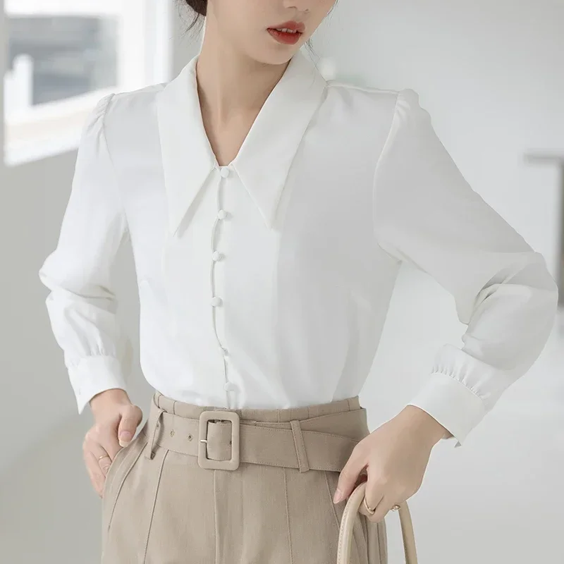 Silk Women's Shirts New FASHION Office Lady Blouses Spring/Summer Loose Long Sleeves Clothing Ladies Solid Tops YCMYUNYAN
Silk Women's Shirts New FASHION Office Lady Blouses Spring/Summer Loose Long Sleeves Clothing Ladies Solid Tops YCMYUNYAN