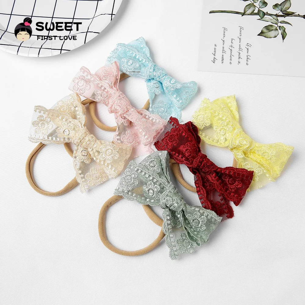 8Colors Baby Bow Headbands Soft Lace Elastic Hairbands for Newborn Girls Children Nylon Headwear Cute Baby Girl Hair Accessories
8Colors Baby Bow Headbands Soft Lace Elastic Hairbands for Newborn Girls Children Nylon Headwear Cute Baby Girl Hair Accessories