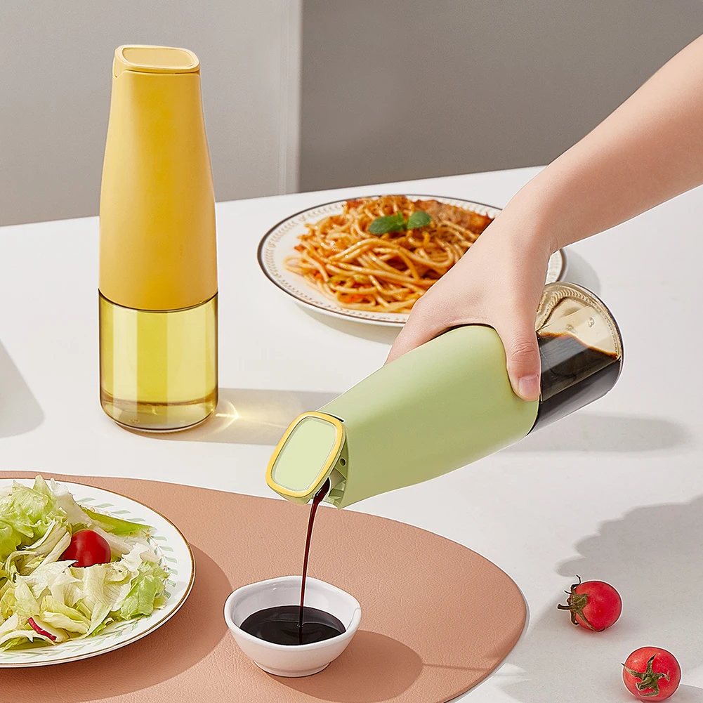 500ML Oil Seasoning Glass Bottle Automatic Flip Cover Oiler Cruet Kitchen Cooking Supplies
500ML Oil Seasoning Glass Bottle Automatic Flip Cover Oiler Cruet Kitchen Cooking Supplies