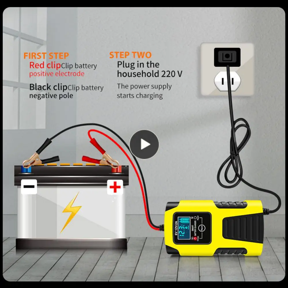 Pedal Lead-acid Battery Multi-purpose 6v12v Charger Full Smart Repair Universal Motorcycle Battery Charger Car Accessories
Pedal Lead-acid Battery Multi-purpose 6v12v Charger Full Smart Repair Universal Motorcycle Battery Charger Car Accessories