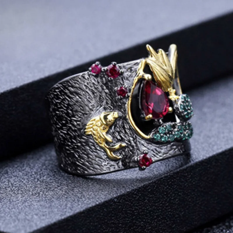 Trendy Hollow Two-tone Water Droplets Zircon Rings For Women Engagement Popular FemaleJewelry BLue Pomegranate
Trendy Hollow Two-tone Water Droplets Zircon Rings For Women Engagement Popular FemaleJewelry BLue Pomegranate