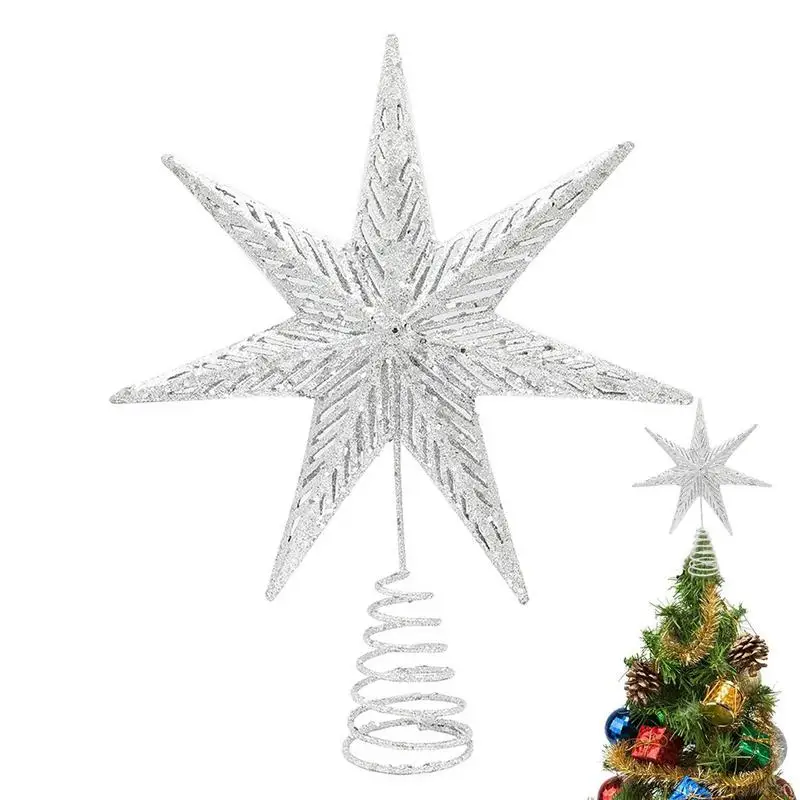 Christmas Star Tree Topper 7-Pointed Star Christmas Tree Topper 3D Hollow Sparkling Star Treetop For Christmas Tree Ornaments
Christmas Star Tree Topper 7-Pointed Star Christmas Tree Topper 3D Hollow Sparkling Star Treetop For Christmas Tree Ornaments